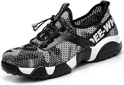 [YisiNP] Work Shoes Men's Lightweight Steel Toe Cap Women's Safety Shoes Kevlar Midsole Breathable Work Shoes