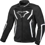 Macna Grisco Motorcycle Textile Jacket, black-white, Size M for Men Black White