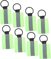 ibasenice 8pcs Reflective Key Holder Tags High Visibility Reflective Pendants for Keychains Backpacks and Bags Quick Installation Zipper Pulls Fluorescent