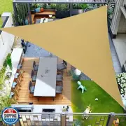 20' x 20' x 20' Triangle Sun Sail Shades Canopy UV Block Sun Shades Outdoor P