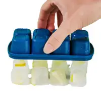 在飛比找ETMall東森購物網優惠-8格製冰盒 【3入】繽紛軟底製冰盒 帶蓋製冰盒 按壓式製冰盒
