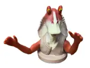 Star Wars Episode 1 The Phantom Menace Jar Jar Binks Drink Cup Topper 1999 NIP