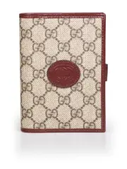 Brown Supreme GG Canvas Passport Holder