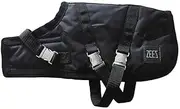 Zeez Waterproof Dog Coat, Oil Skin/Black, Size 20