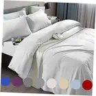 Bed Sheet Set Super Soft Microfiber 1800 Thread Count Luxury Queen White
