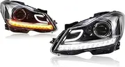Car Headlights Compatible For Benz C-Class W204 2011-2013 LED Car Lamps Daytime Running Lights Dynamic Turn Signals Car Accessories