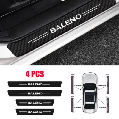 4X For Suzuki Baleno Door Sill Plate Scuff Anti Scratch Stickers Protector (for: Suzuki)
