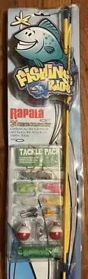 Fishing Kids Rapala 24 Piece Fishing Combo Kit-Pole/Reel/Baits/Lures/Tackle Box