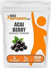 BulkSupplements.com Acai Berry Extract Powder - Antioxidants Supplement, Acai Berry Powder - Gluten Free, 1000mg per Serving, 5kg (11 lbs) (Pack of 5)