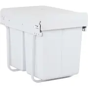 Cefito Pull Out Bin Kitchen Double Basket 2X20L White