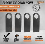 4x Weld On Forged Tie Down Point Steel Weldable Ring Trailer Anchor Strap Hold