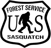 SixtyTwo24 US Forest Service Sasquatch Sticker- 5" Decal {Black}- Bigfoot, yeti Sticker, Sasquatch, boggy Billy Sticker, Boogie Man, Yeahoh, I Believe, Hide and Seek Sticker, Momo, Laptop, SIX739W