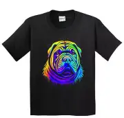 Shar Pei Psychedelic Dog Art T-Shirt - Shar Pei Owner Gift - Kids Shar Pei Shirt