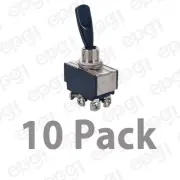 10 PACK DPDT C/OFF ON/OFF/ON HD BATHANDLE TOGGLE SWITCH 15A-125V # 66-1824-10PK