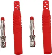 ULTECHNOVO 2pcs Safety Seal Protection Banana Plugs Insulated Copper Male Connectors Heat Resistant PVC Shell for DIY Wiring