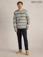 White Stuff Blue Spacedye Knitted Jumper (AV0967) | $78