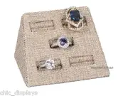 Ring Set Mini Ring Display Set 5 Ring Holder Jewelry Display Burlap Ring Stand