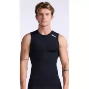 2XU Active Tri tanktop Singlet - Men's Medium MT6438a Black/White