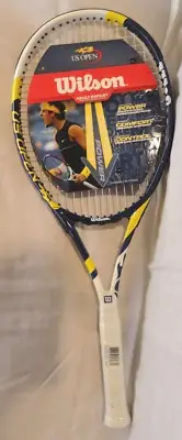 WILSON US OPEN ADULT TENNIS RACQUET 103" MID SIZE HEAD 4-3/8" GRIP, GRAPHITE,NEW