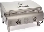 Cuisinart Chef's Style Tabletop Portable Propane Gas Grill with Dual Burners (20