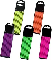 COOPHYA Fluorescent Index Stickers 5 Sheets Reading Strip Sticky Tabs for Book Annotating