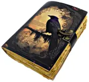Blank Spell Book of Shadows with Handmade leather journal junk journal grimoire