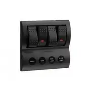 Narva 4-Way 12/24V LED Switch Panel with Fuse Protection