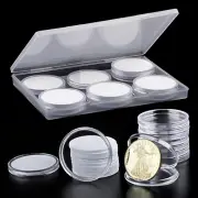 10PCS Clear Coin Capsules, Silver Dollar Coin Holder, Coin Holders for Collector