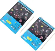 Interactive Boys and Girls Activity 2 Pack of Scratch Books Scratch Paper Sheets Great for Party Games Craft Time