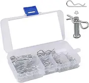 Hitch Pin Clip R Clips,Cotter Pins Hardware Pins | R Clips with Storage Container for Hitch Pin Lock System Trucks Engine Repair