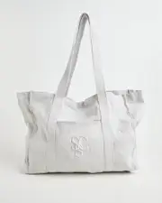 Stonewashed Tote Bag in Grey