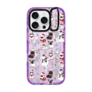 iPhone 16 Pro Impact Ring Stand Case MagSafe Compatible Christmas Frenchie