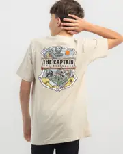 [The Mad Hueys] The Mad Hueys Boys' Sea Captain T-Shirt in Cement Grey Size 14 14 Cement Grey