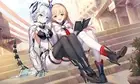 Anime anime girls ririko silver hair blonde pointy Playmat Gaming Mat Desk