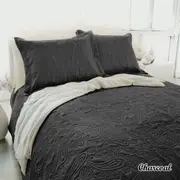 Bambury Paisley Embossed Coverlet Set Queen/King (Charcoal, Dusk, Peacock, Mist, Honey, Blue)