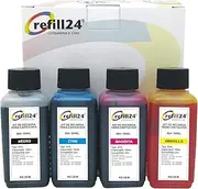 refill24 Refill Ink 400 ml for Filling Original Printer Cartridges Compatible with Epson 604/604XL (Pineapple), Suitable for Epson Expression Home XP-2200 Workforce WF- 2910 and Others