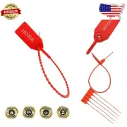Red Self-Locking Zip Ties - 9.84" Tamper-Proof Plastic Security Tags, 500 pcs
