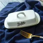 Retro Butter Box with Lid Snack Tray Tableware Cheese Plate Kitchen