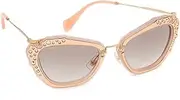[Miu Miu] Women's 0MU 04QS Rose Gold/Grey Gradient