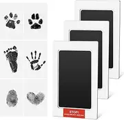 PlusBee Dog Paw Print Kit, Paw Print Kit for Dogs with 3 Ink Pads and 6 Imprint Cards, Easy & Mess-Free Paw Print Keepsake for Pets, Perfect for Nursery Picture Frames, Pet Memory Gifts