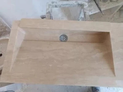 Travertine Marble Sink for Kitchen and Restroom, Natural Sink, Stone sink