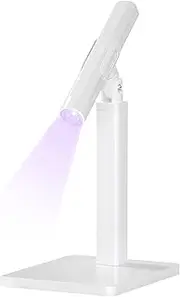 Générique Handheld LED Light for Nails, UV Nail Lamp with Stand, Curing Dryer with LCD Display, Portable Nail Kit, Fast-Drying Tool, for Home, Salon, Manicure Use, 5.12 x 1.97 x 5.91 inches