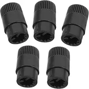 Yardwe Replacement Guitar Knobs 5pcs Plastic Volume Control Knobs Indicating Cap for Bass Guitar Amplifier