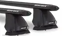 Rhino Pair of Vortex Roof Racks Mitsubishi Triton MQ Dual Cab 2016 Onwards Black