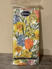 Vintage MCM Groovy Tablecloth NOS 120 X 160 cm Floral Flowers Irises Lilacs