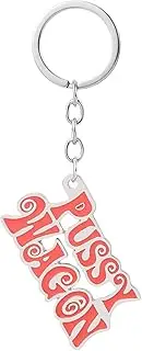 [Nincrane] haress lfslk Pussy Wagon Keychain Inspired by Movie Kill Bill Pink Letter Metal Pendant Keyring, Pink