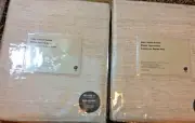 West Elm Two (2) Astor Faux Silk Texture Curtains 48x96 Alabaster NWT!
