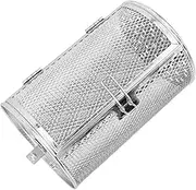 CRILSTYLEO Stainless Steel Grill Mesh Basket Rotisserie Roaster with Movable Locking Door Opening for Handling for Air Fryers and Ovens