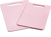 GreenLife 2 Piece Cutting Board Kitchen Set, Dishwasher Safe, Extra Durable, Soft Pink