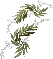 FIXOSHEE 2Pcs Leaf Shape Embroidery Patches for Clothing Hats DIY Sewing Accessories Appliques for Garment Decoration Repair for Creative Projects